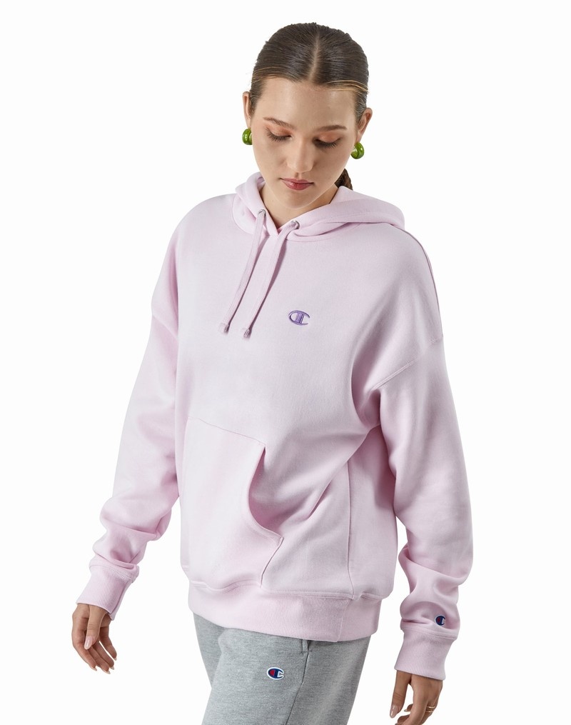 Women's Champio Powerblend Fleece Relaxed Hoodie Lavender | L6CO04