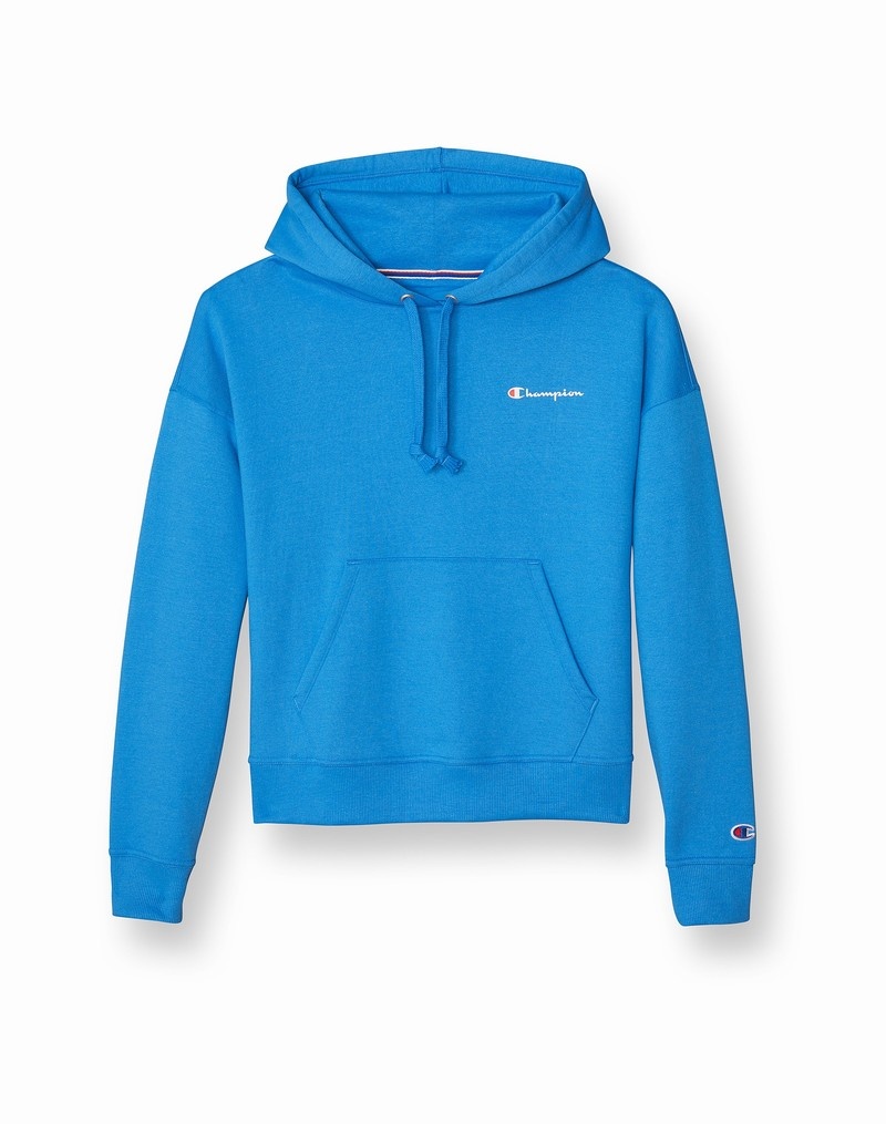 Women\'s Champio Powerblend Hoodie Blue | G9DB81