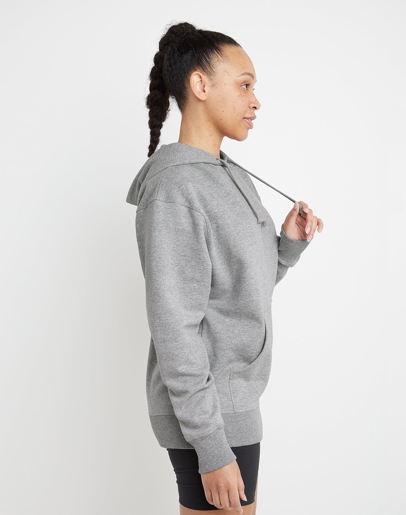 Women's Champio Powerblend Oversized Hoodie Grey | M1YI12