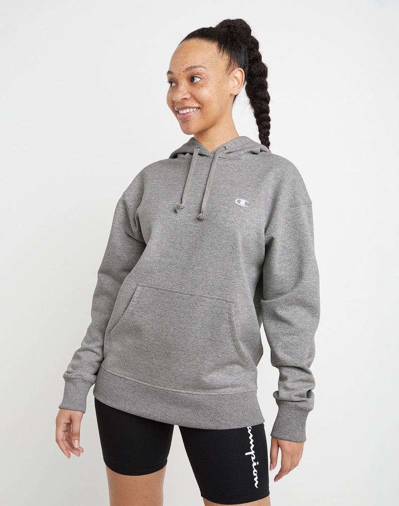 Women\'s Champio Powerblend Oversized Hoodie Grey | M1YI12