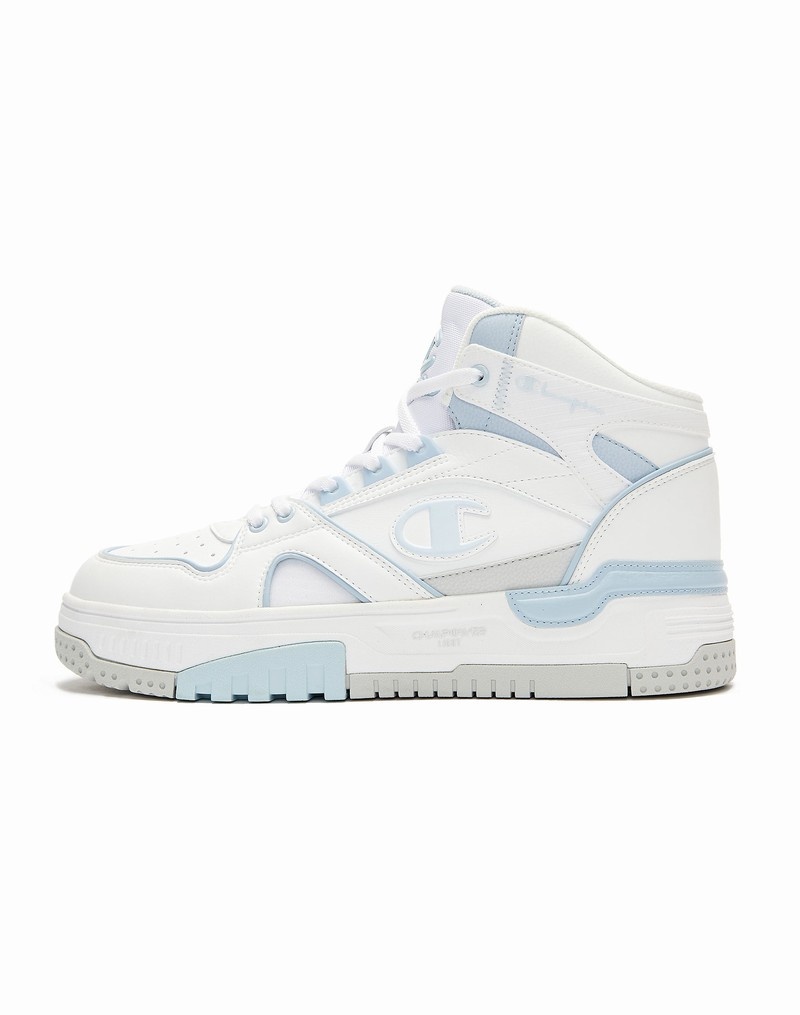 Women's Champio Retro Basketball Hi Sneakers White | Q7IZ00