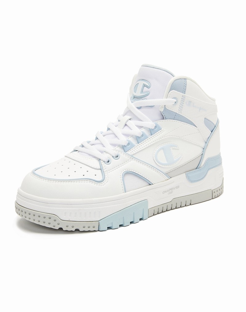 Women's Champio Retro Basketball Hi Sneakers White | Q7IZ00