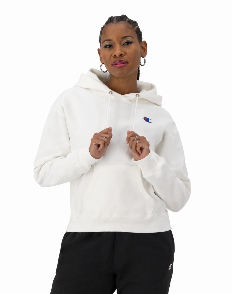 Women\'s Champio Reverse Weave Hoodie White | Z9YC79