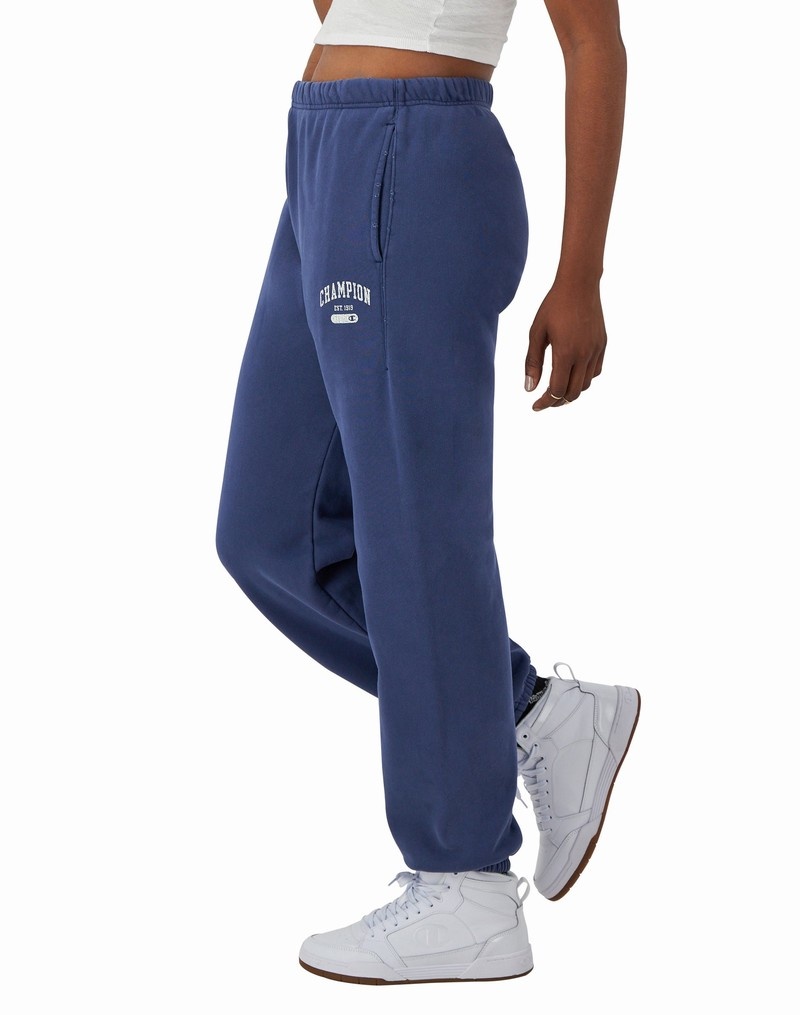 Women's Champio Reverse Weave Joggers Navy | V7IT94