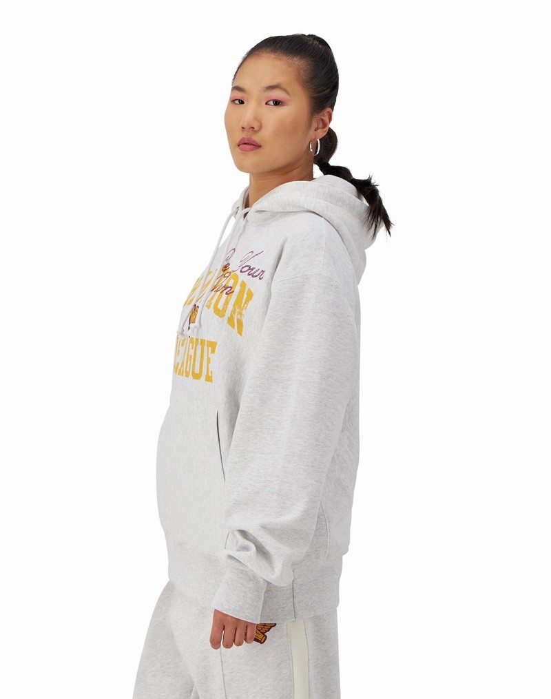 Women's Champio Reverse Weave Oversized Hoodie Grey | L7NP96