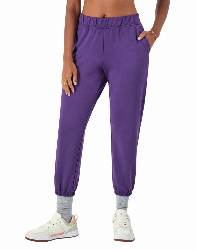 Women\'s Champio Soft Touch Joggers Purple | H3LU94