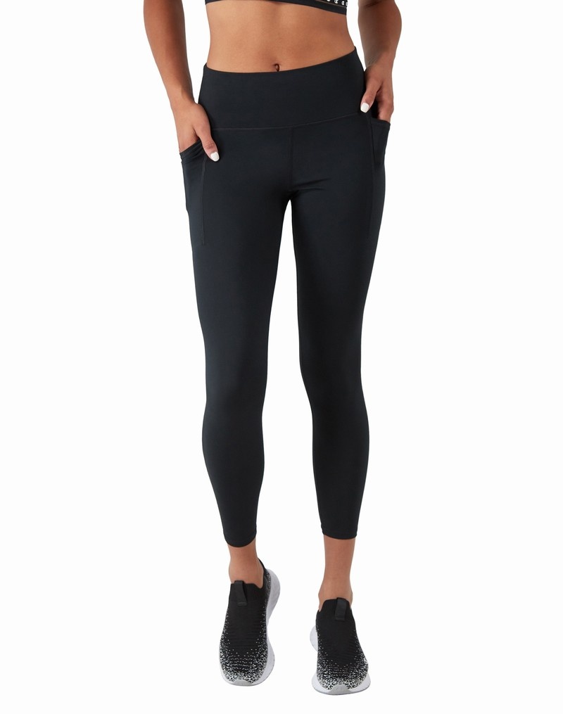 Women\'s Champio Soft Touch Period Leggings Black | Z0MP19