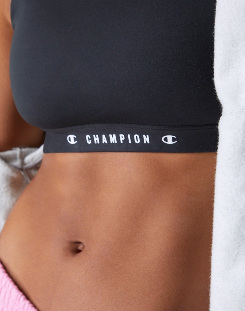 Women's Champio Soft Touch Sports Bra Black | R7ZD43