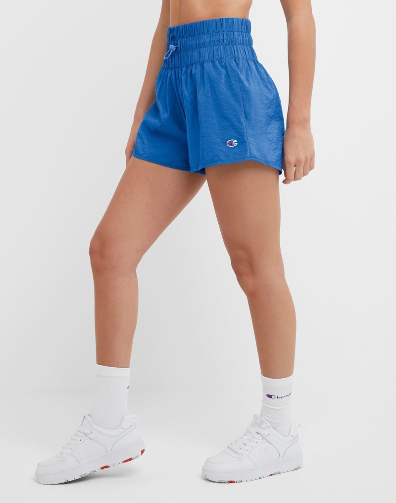 Women's Champio Sport Shorts Blue | I2NN84