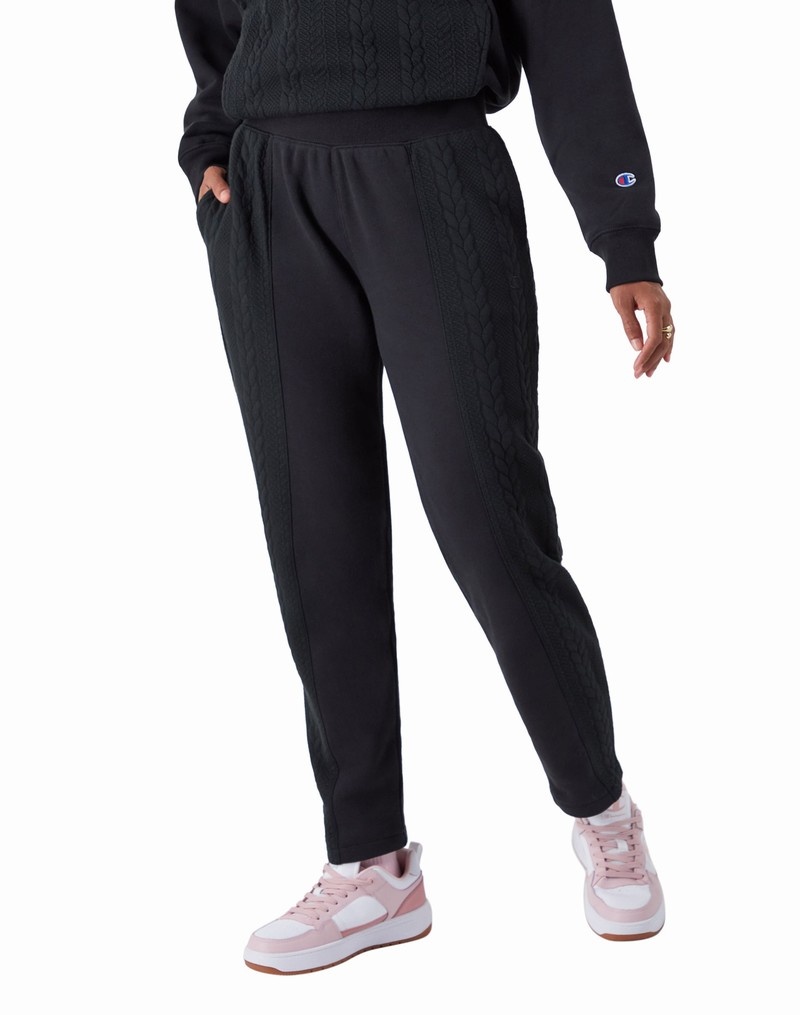 Women's Champio Sweater Pants Black | Y2HS62