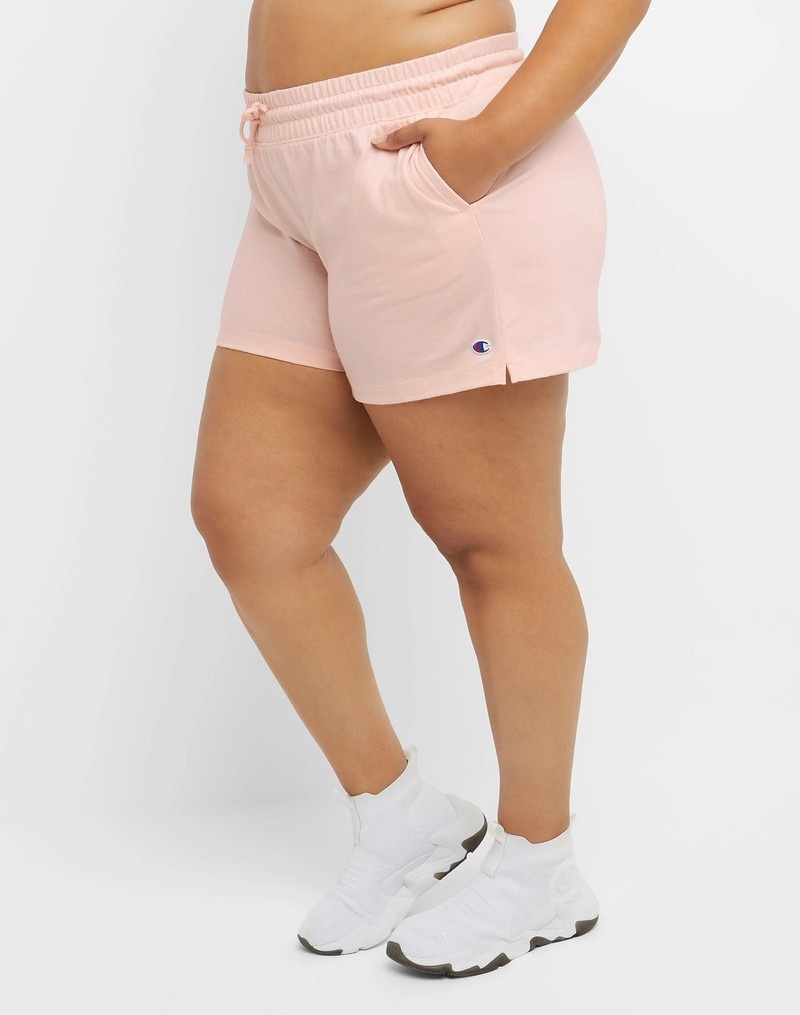 Women's Champio T-Shirt Shorts Pink | G3CL23