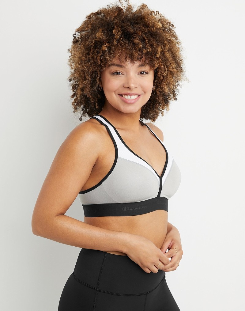 Women's Champio The Curvy Sports Bra Grey | H3HS74