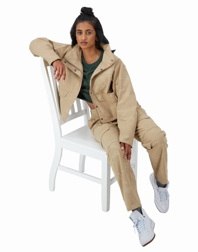 Women's Champio Utility Jackets Beige | P3XP12