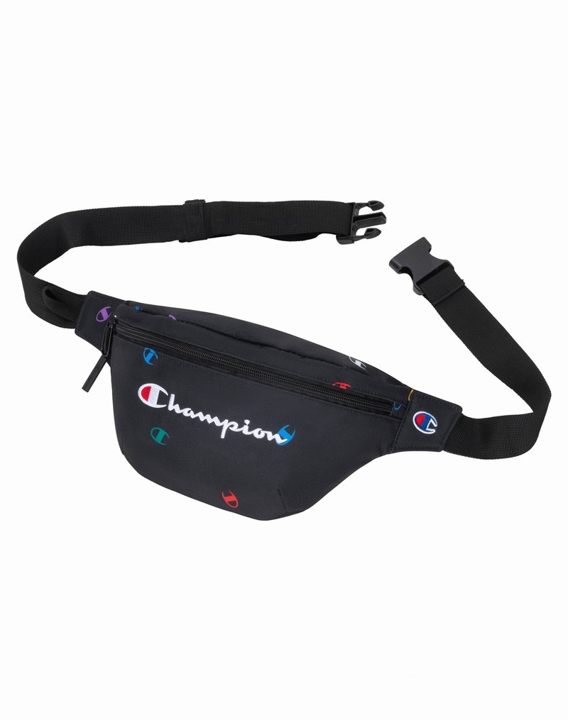 Women's Champio Varsity Fanny Belt Bags Black | S6PH11