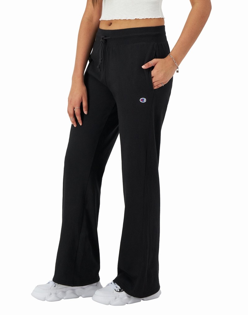 Women's Champio Wide-Leg T-Shirt Pants Black | Z6QL72